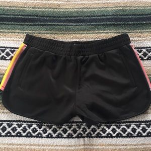 Black multi color shorts